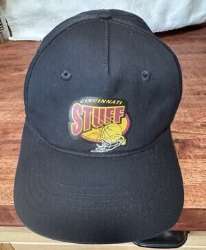 Vintage Cobra Caps Cincinnati Stuff Basketball Snapback Hat Cap Black